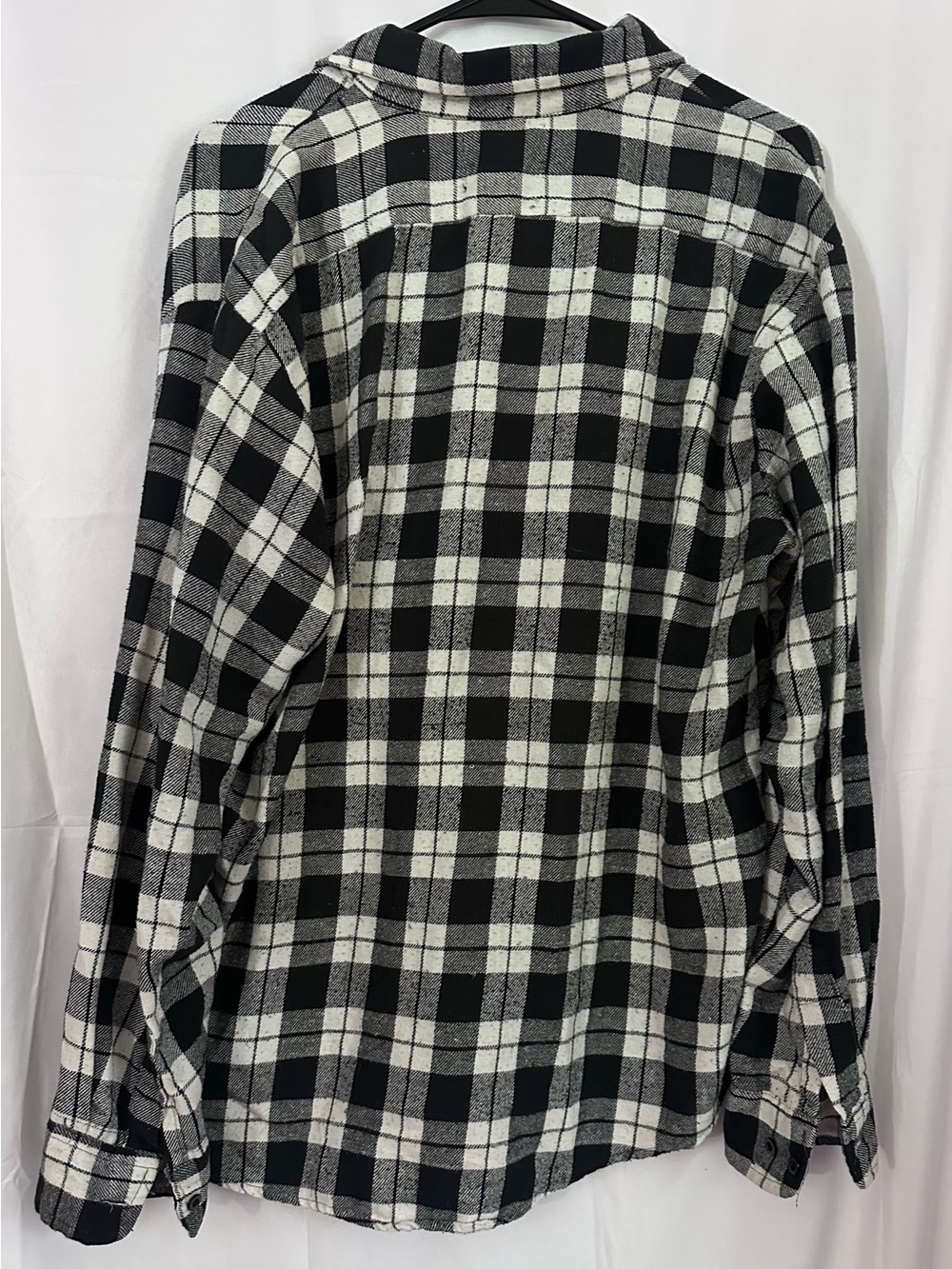 National Black & White Plaid Casual Button-Down Shirt - Men's - Picture 3 of 3